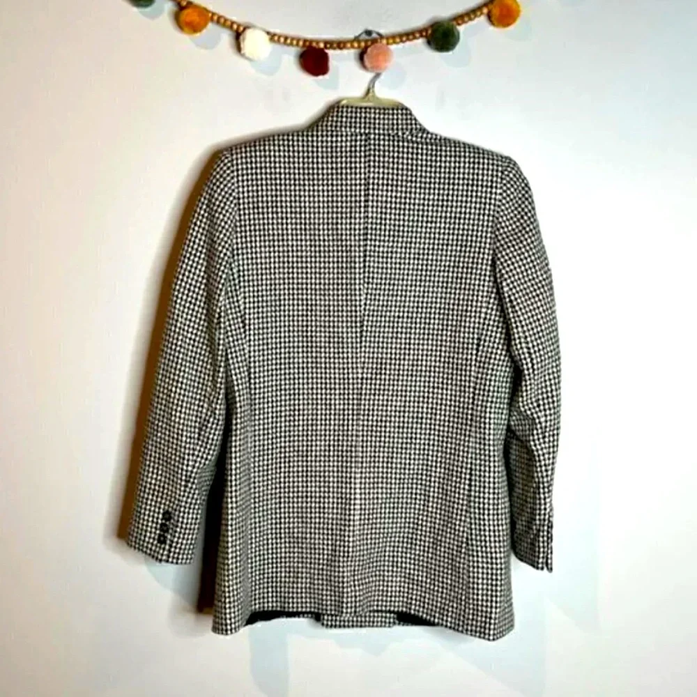 Vintage Black & White Houndstooth Blazer